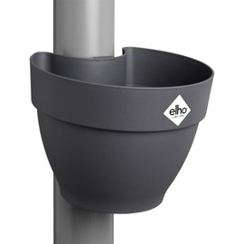 elho Vibia Campana Drainpipe Clicker 40 - Flower Pot for Outdoor - Ø 21.6 x H 16.3 cm - Black/Anthracite