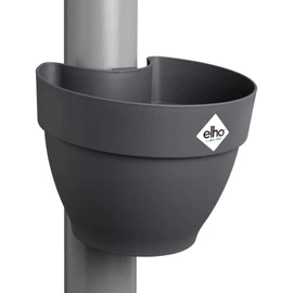 elho Vibia Campana Drainpipe Clicker 40 - Flower Pot for Outdoor - Ø 21.6 x H 16.3 cm - Black/Anthracite