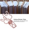 100Pcs Bunny Binder Clips Hollow Out Cute Strong Clamping Durable