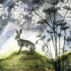 Artistic Greeting Card (MG6222) Blank/Birthday - Hare and Hogweed - Crafted Range