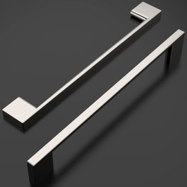 Amerdeco UK0022 Furniture Handles, Brushed Nickel, 192 mm, Hole Spacing, Drawers, Zinc Alloy Handles for Kitchen Cabinets, Cupboard Handles, Drawer Handles, Door Handles for Kitchen Cabinets,