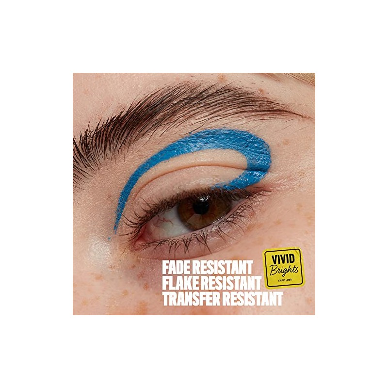 NYX Professional Makeup, Vivid Brights, Delineador Líquido, Tono Cobalt Crush