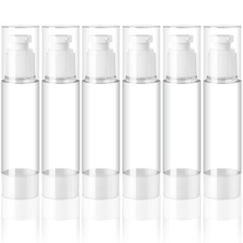 ZDNT 6 Stück 100ml Airless Pumpspender,Creme Spender Pumpflasche Leer,Nachfüllbar Vakuum Kosmetikbehälter,Vakuum Reiseflaschen zum Befüllen für Reise Lotionen Shampoo Kosmetik