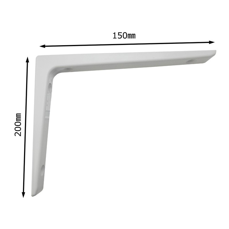 KG Wai Industrial Aluminum Shelf Bracket, 150X200, White