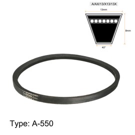 sourcing map A550 V-belt, 21.7 inch inner circumference, A-profile rubber drive belt