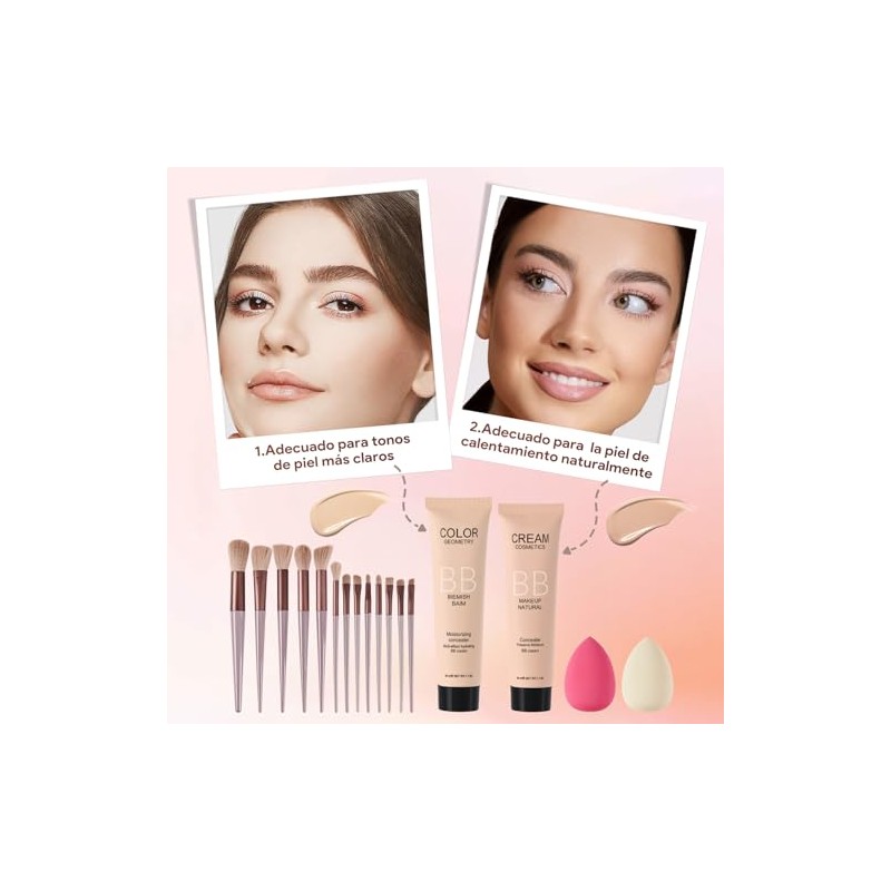 Kit de Maquillaje Profesional Completo para Mujer Principiante – Set
