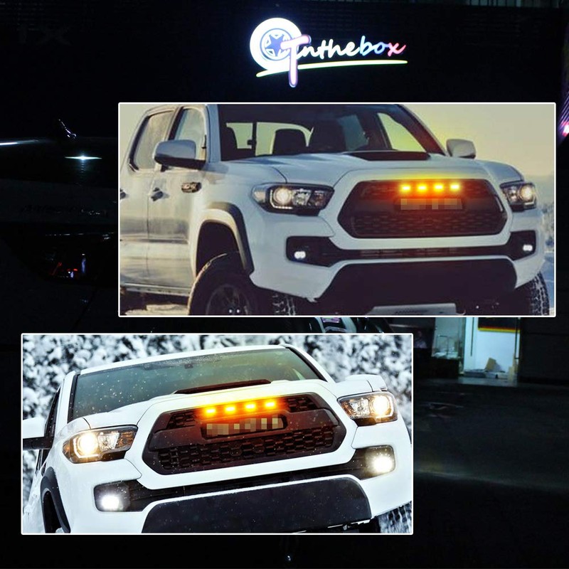 GTINTHEBOX 4pcs Amber Lens Grill Lights Amber LED for 2016