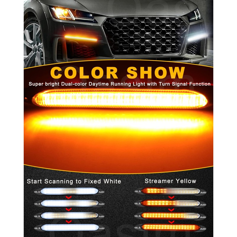 Qasim Daytime Running Light 6in Super Bright for Auto Car