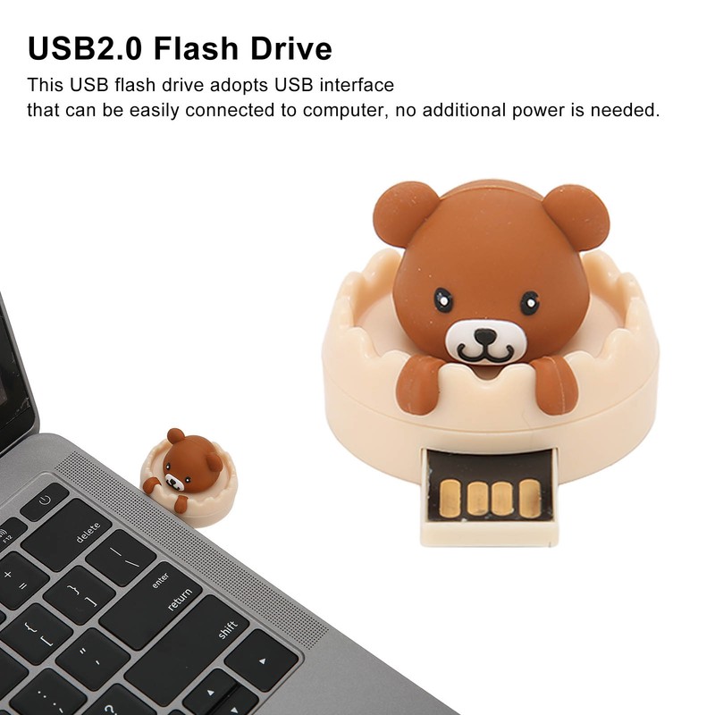 Cartoon USB Flash Drive Brown Bear Cartoon USB2.0 Support Hot
