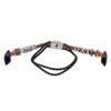 Retro Sports Watch Band Metal Beads Leather Wrist Watch Strap