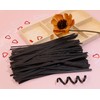 ONLYKXY 100 Black Kraft Paper Twist Ties (15cm/5.9inch)