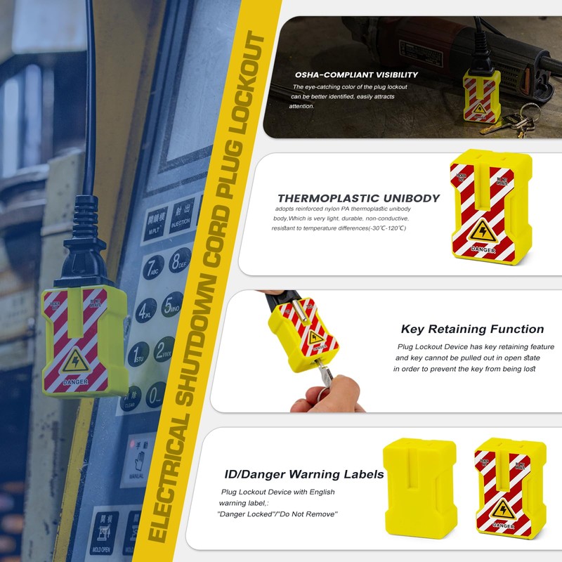 BOZZYS Plug Lock for Cords | Fits 2 & 3