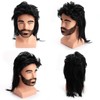 BERRYLION Mullet wig|Adult Funny Wigs for Men|Pop Rock Wig|Joe Dirt