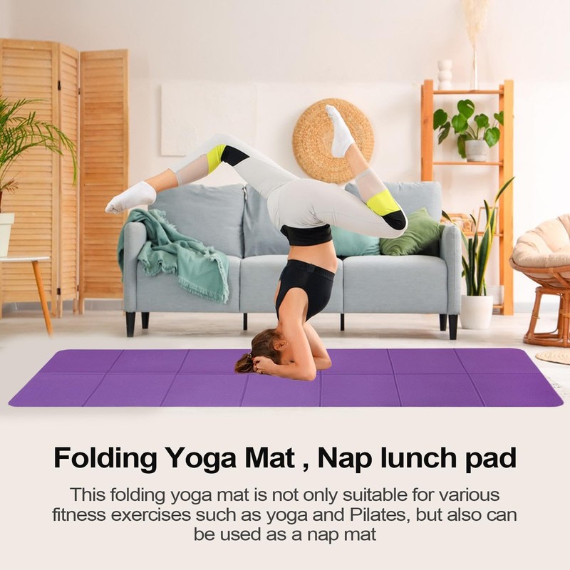 Folding Yoga Mat, Household Mute Portable Double-sided Exercise Mat, Household