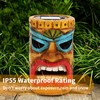 qzzwbbtc Tiki Head Solar Statue Light for Garden Decor and