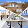 Tivcck 10 Pack Decorative Shelf Brackets,7.4Inch Wall Mounted L Shape