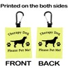 PWHAOO Therapy Dog Hang Tag Dog Alert Hanging Patches Therapy