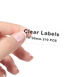 NIIMBOT Label Maker Tape - 0.55" x 1.18" (14 x 30 mm) Waterproof and Self-Adhesive Clear Labels for Printer-Suitable for D11/D101/D110 Label Tape Machine（Transparent）