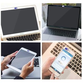 Retoo Webcam Cover with Ultra Thin Slider Camera 0.6 mm Pack of 3, Cover Camera to Protect Privacy for Webcam, Computer, PC, Tablet and Smartphone, Blue, 18.5 x 9 x 3 mm