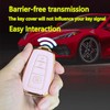 QIXIUBIA Pink for Toyota Key Fob Cover with Keychain Fits