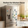 12 pcs Leaf Shaped Fridge Magnets, Plant Themed Decorative Acrylic