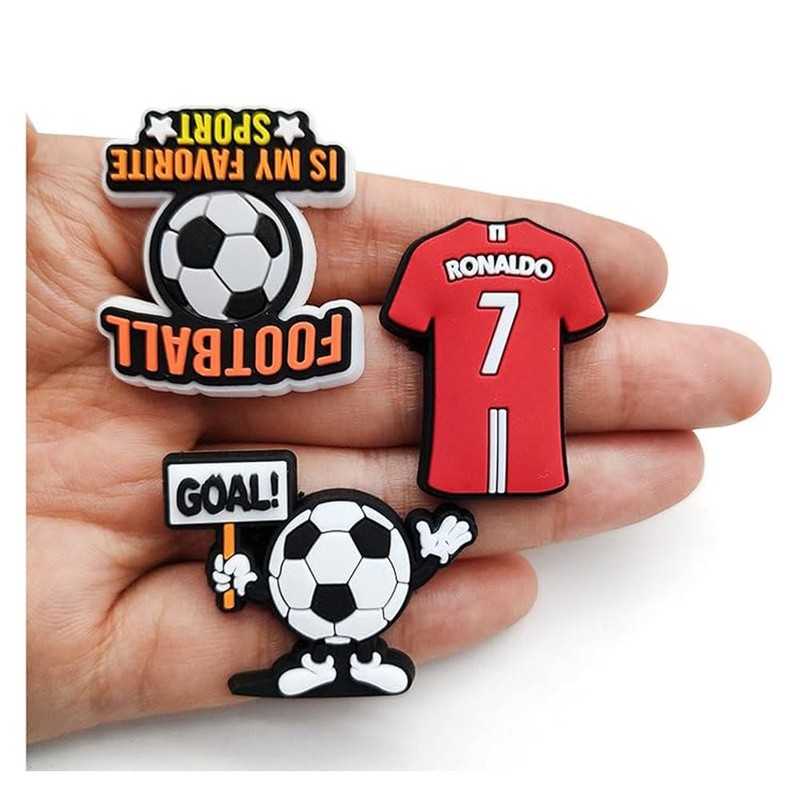 43Pcs Sports Ball Shoe Charms Soccer Basketball Football Baseball Shoe