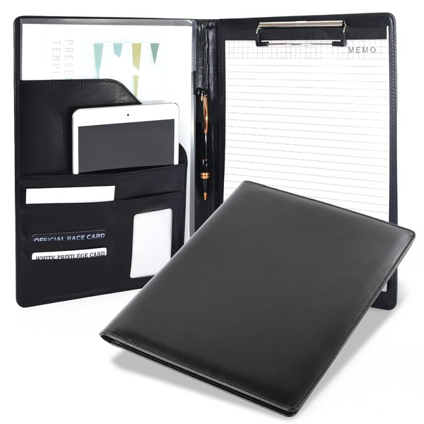 Binder A4 Clip File Bifold "Leather Ideal for Important Meetings