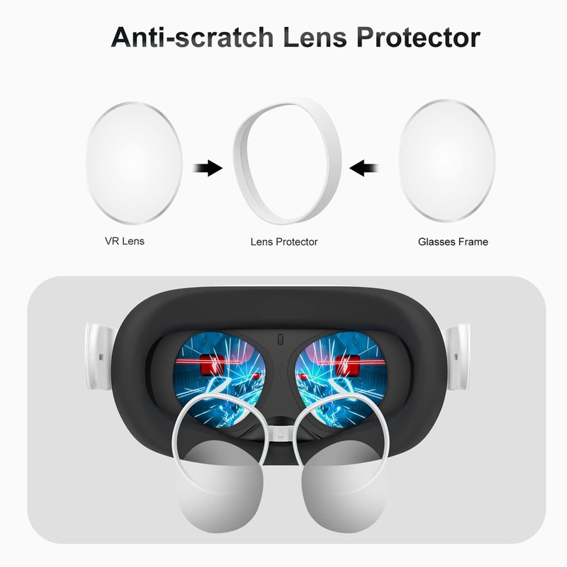 SUPERUS Face Cover Pad & Glasses Spacer Compatible with Oculus/Meta