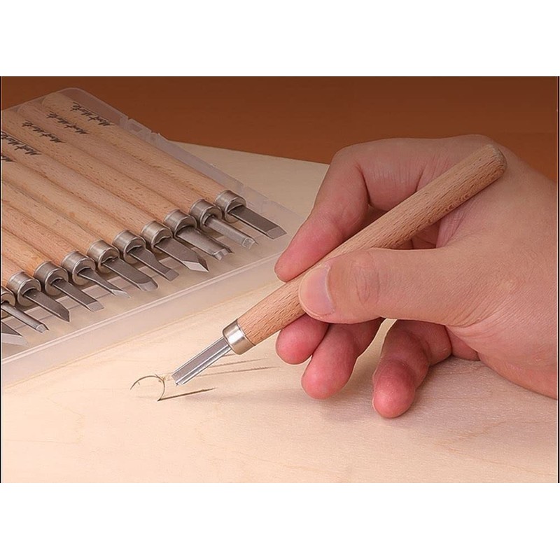 Mont Marte Wood Carving Tool 12-Piece Set