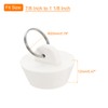 sourcing map 2pcs Rubber Drain Stopper with Hanging Ring, Bathtub