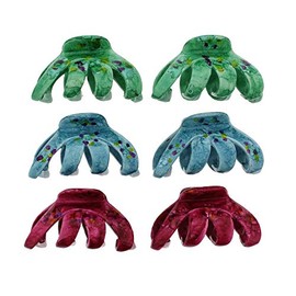 Zac's Alter Ego 6 Pieces 8.5cm Large Hair Octopus Clamps/Bulldog Claw Clips