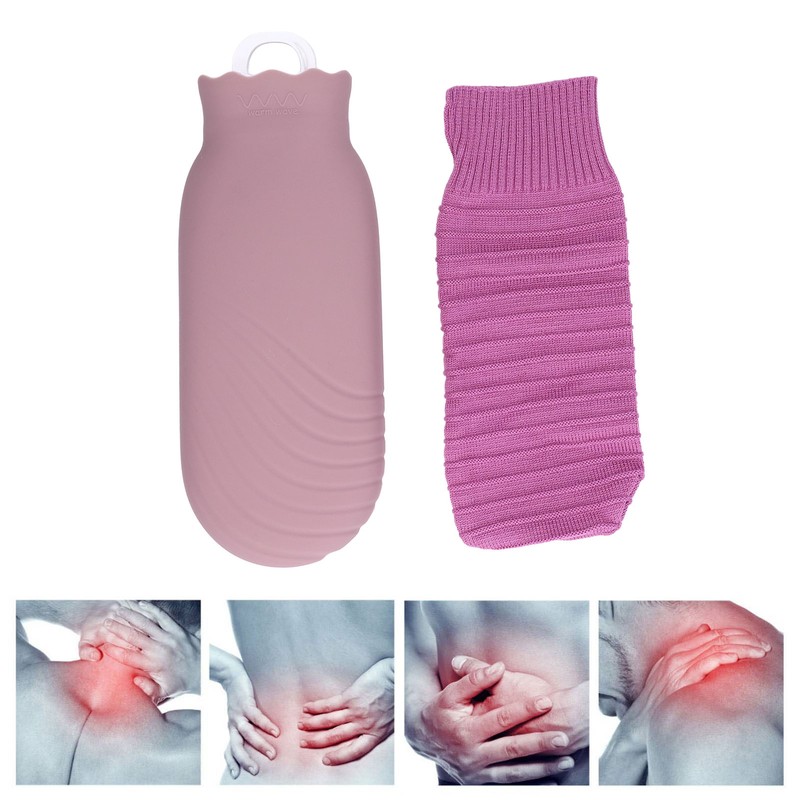 550ml Hot Water Bag Silicone Plush Cute Cartoon Explosion Proof
