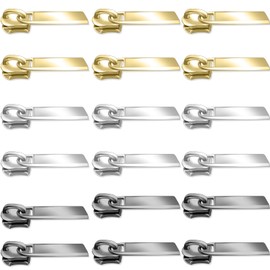 TEAONE #5 Zipper Puller Sliders, 18 PCS Zipper Pulls Replacement for Clothes, Wallets, Shoes, Luggage, Sewing Projects (3 Colors)