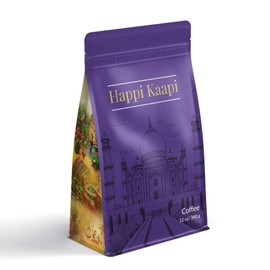 Happi Kaapi Pure South Indian Filter Coffee, Medium Dark Roast, Medium Ground, 12 oz, Single Origin, Handpicked