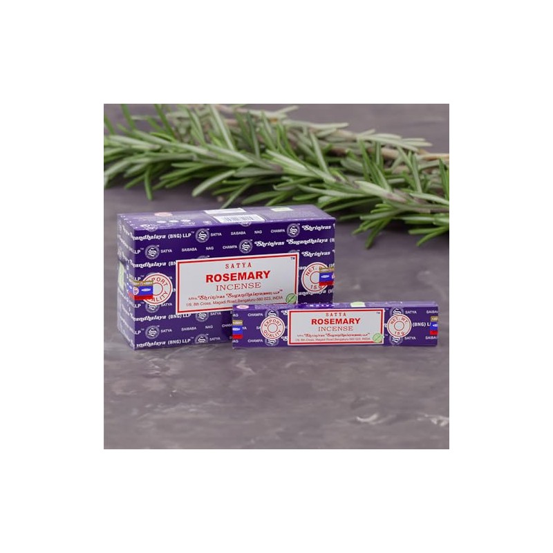 VIE Satya Incense Sticks, 12 Packs x 15g, Rosemary