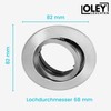 Oley Leuchten Lux Frame LED Recessed Spotlight Frame GU10 Recessed