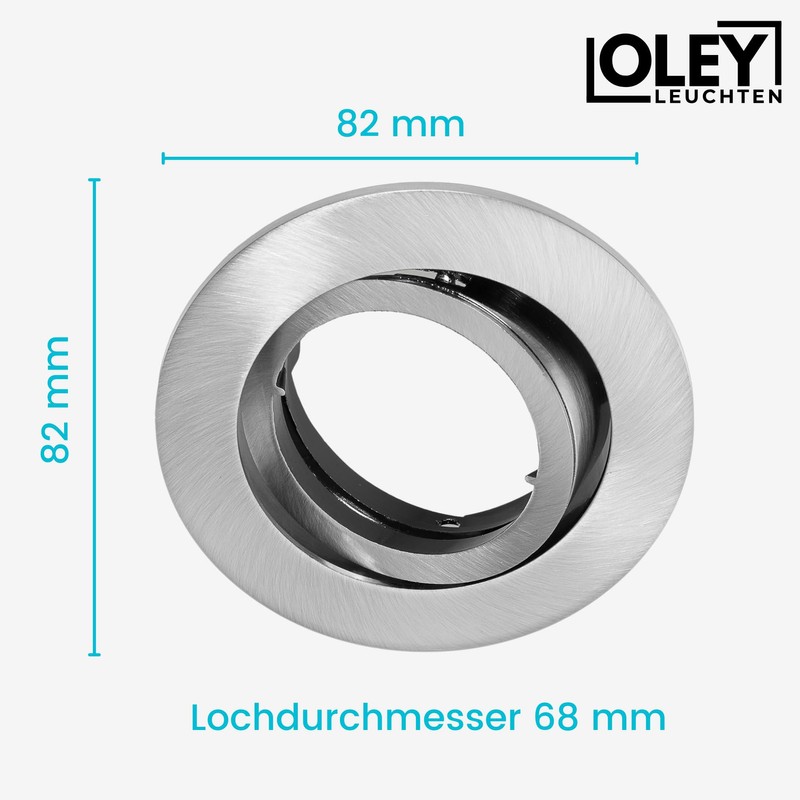 Oley Leuchten Lux Frame LED Recessed Spotlight Frame GU10 Recessed