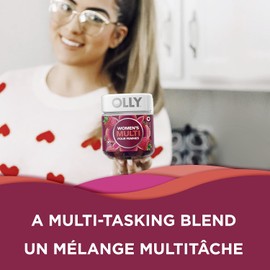 OLLY Women's Multi Gummy Supplement | No Artificial Flavors or Colors | Blissful Berry | Multivitamin for Women's Health | 45-Day Supply | 90 Gummies