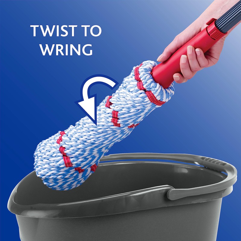 O-Cedar MicroTwist MAX Microfiber Twist Mop with 1 Extra Refill
