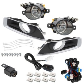 ANTUKO 2Pcs Front Driving Fog Light Assembly with Bulbs and Switch Wiring Kit Replacement for 2013-2015 Malibu