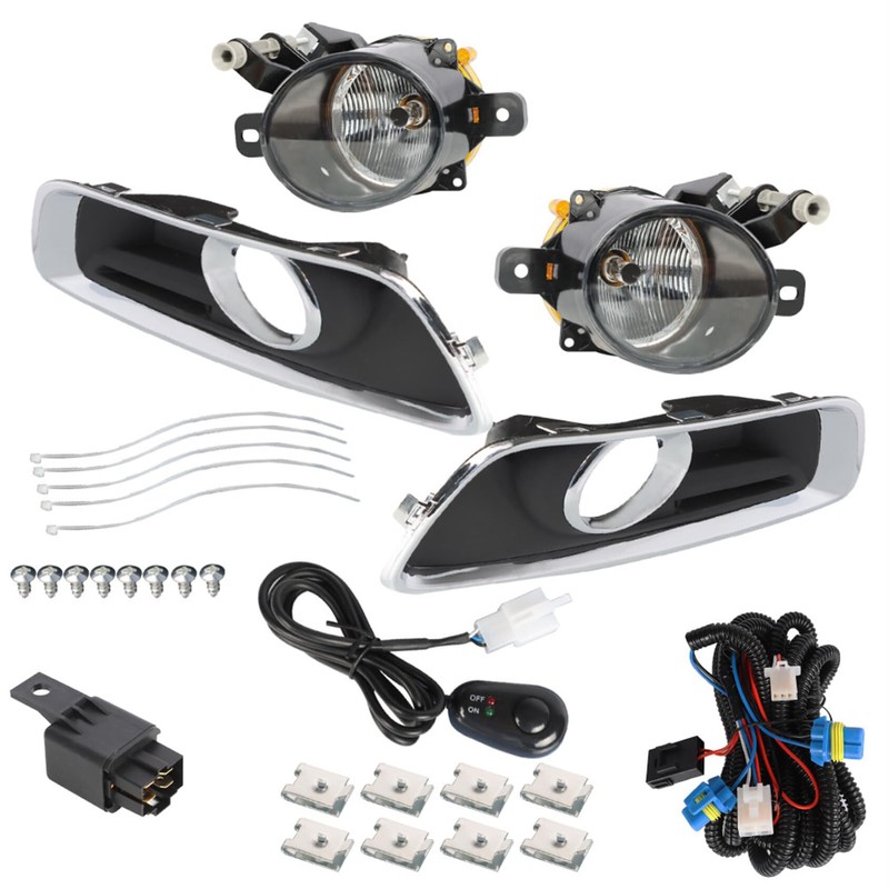 ANTUKO 2Pcs Front Driving Fog Light Assembly with Bulbs and