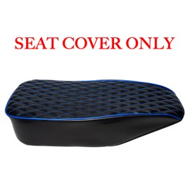 JMCHstore Blue Diamond Stitch Retro Upgraded 17'' Seat Cover for Coleman BT200X Mini Bike 196cc, Hisun 200-7 for Viper 200cc Trail Bike Cushion Replacement Parts
