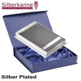 Notepad with Engraving Field 14.5 x 10.5 x 3 cm Silver-Plated Premium Workmanship