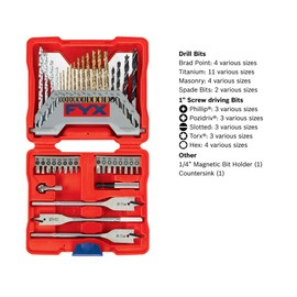 FYX Household Drill and Drive Mixed Set for Wood, Metal and Masonry (40 pcs)