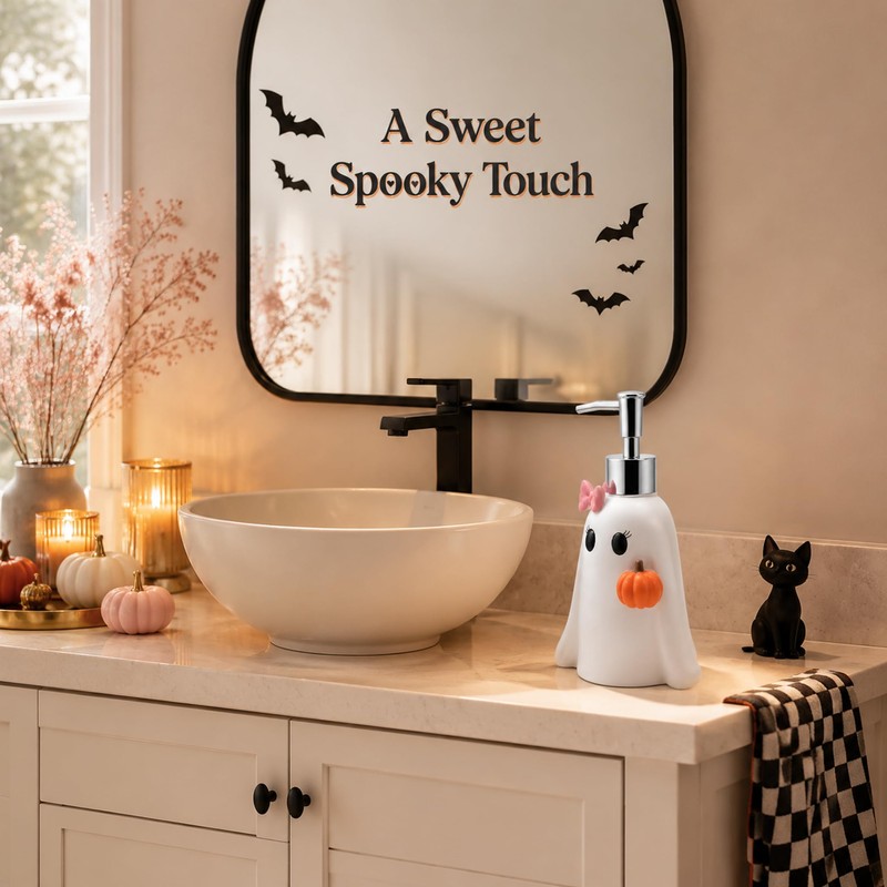Halloween Soap Dispenser,Cute Ghost,Pumpkin Decoration