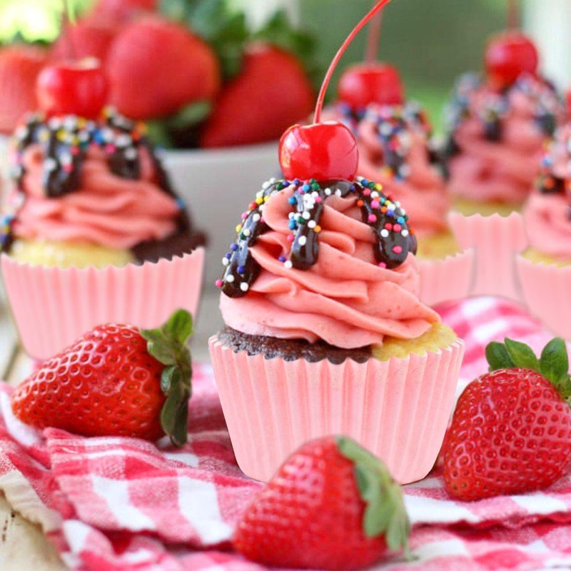 Cupcake Liners for Baking, 100PCS Muffin Liners, Standard Baking Cups,