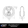 PACLOCK's Disc Padlock PRO™ Series, Stainless Steel, Keyed Alike DL4,