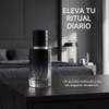 Botella de perfume atomizador negra portátil de vidrio de alta