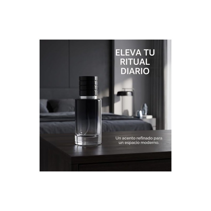 Botella de perfume atomizador negra portátil de vidrio de alta