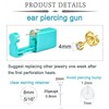 QWALIT Ear Piercing Kit Ear Piercing Gun Kit Gold Self
